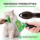 Шедер фурминатор з кнопкою для вичісування котів та собак з довгою шерстю FURminator розмір М Зелена - зображення 3