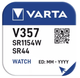 Батарейка Varta Silver BLI 1 V357 (4008496245710) - зображення 2