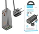Сетевой фильтр удлинитель HOCO AC-10A 1x220V+2хUSB+ 2хType-C 65W, 1.5м, 220В, Black - изображение 1