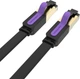 Патч корд Vention мережевий кабель Cable Cat7 Network Gamer 600 МГц 10 г Xbox Ps4 600 МГц 1 м Black (ICABF) - зображення 1