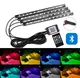 Светодиодная BLUETOOTH RGB 4х12 SMD подсветка салона Декоративная светодиодная блютус подсветка RGB с пультом (91160/1) - изображение 1