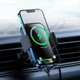 Тримач в авто з бездротовою зарядкою Baseus Halo Electric Wireless Charging Car Mount 15W (SUDD000001) Black - изображение 2