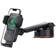 Тримач в авто з бездротовою зарядкою Qi 15W Baseus Wisdom Auto Alignment Car Mount Wireless Charger (CGZX000101) Black - зображення 1