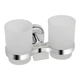 Стакан с держателем Lidz Oreo 0402 двойной настенный (матовое стекло) LDORE0402CRM22164 Chrome - изображение 1