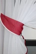 Кухонные шторки VR-Textil № 060к "Дуэт" с подвязками белый с красным 330х170 см (52-0710) - изображение 4