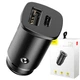 Автомобільний зарядний пристрій для телефона від прикурювача USB Type С зі швидкою зарядкою смартфона планшета 30W PD3.0 QC4.0 3А Baseus авто зарядка 2 роз'єми юсб і тайп сі - зображення 1