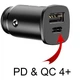 Автомобільний зарядний пристрій для телефона від прикурювача USB Type С зі швидкою зарядкою смартфона планшета 30W PD3.0 QC4.0 3А Baseus авто зарядка 2 роз'єми юсб і тайп сі - зображення 11