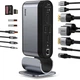 Док-станція хаб Baseus USB 3.2 Type-C - 2x HDMI 2xDP 2x USB-C 3x USB RJ45 SD TRRS 3.5mm PD 100W БЖ 16в1 Grey-Black - изображение 3