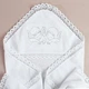 Крестильный набор на мальчика костюм и крыжма 62 см. белый KD12KR9-KoronaAngely-20 Ladan - изображение 4