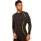Спортивная компрессионная футболка мужская Zelart Fit 1001 размер 3XL (185-190 см) Black-Green - изображение 1