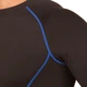 Спортивная компрессионная футболка мужская Zelart Fit 1001 размер M (165-170 см) Black-Blue - изображение 3