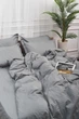 Комплект постельного белья Moon&Star Satin Stripe «Stripe Gray» King Size 220x240 наволочки 2х40х60 (MS-820003640) - изображение 7