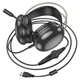 Ігрові навушники Hoco W109 Plus USB7.1 повнорозмірні USB / 50мм / 2М для комп’ютера/ноутбука із динамічним чарівним світловим ефектом RGB Чорний - изображение 8