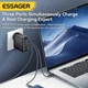 Мережевий зарядний пристрій ESSAGER Advance 140W GaN Travel Charger 2 Type C + USB A EU Black (ECT2CA-ZCB01-Z) - зображення 2