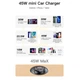 Автомобильное зарядное устройство Essager Gyroscope Mini 45W Car Charger USB-A + Type-C Blue (ECCAC45-TL03-Z) - изображение 10