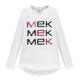 Набор из 2 футболок с длинным и коротким рукавом с логотипом Mek 203MIFL018-995 белая с серым 170 - изображение 3
