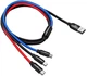 Кабель HOCO X76 4-in-1 Super charging cable(Type-C+Type-C+iP+Micro) 2A/1m чорний - изображение 1