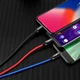 Кабель HOCO X76 4-in-1 Super charging cable(Type-C+Type-C+iP+Micro) 2A/1m чорний - изображение 3