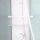 Душевой бокс DUSEL GLARE White Matt 90x90x210 стекло прозрачное, профиль белый, без крыши - изображение 8