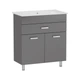 Тумба с умывальником ROZZY JENORI VELUM 61x70x39.5см напольная серая RJFU037-4160GRSET(RJFU037-4160GR+RZJ610) - изображение 1