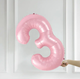 Фольгированная Цифра 3 Размер 75см | Sugar Pink - изображение 2