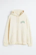 Худи с начесом для мужчины H&M 1019679-044 S молочный - изображение 1