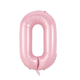 Фольгированная Цифра 0 Размер 75см | Sugar Pink - изображение 1