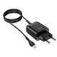 Мережевий зарядний пристрій (МЗП) Hoco C72Q QC3.0 (1USB/2A) + MicroUSB Чорний - зображення 3