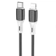 Кабель Borofone BX79 Silicone USB Type-C to Lightning, поддержка быстрой зарядки PD 20W / 3A, передача данных, силиконовая оплетка, 1 м, Black - изображение 2