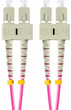 Patchcord optyczny Lanberg MM SC/UPC - SC/UPC Duplex om4 3 mm 1 m Violet (FO-SUSU-MD41-0010-VT) - obraz 1