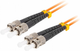 Patchcord optyczny Lanberg MM ST/UPC -ST/UPC om2 1 m Orange (FO-STST-MD21-0010-OG) - obraz 1