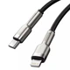 Кабель Baseus Type-C - Lightning PD 20W короткий 25см Cafule Metal Data Black CATLJK-01 (CATLJK-01) - изображение 13