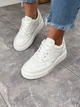 Женские кроссовки кожаные Fashion 36р(23.5 см) белые кожаные (1282-36) - изображение 4