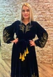 Фантастична сукня з оксамиту 4XL темно-синя (35) - зображення 1