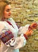Вишиванка жіноча Бойківський узор льон 4XL біла (62) - зображення 5