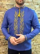 Вишиванка чоловіча, КОЛОСКИ 54-56 синій (30) - изображение 5