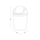 Ведро для мусора 9 л круглое с крышкой пластиковое серое MVM BIN-10 9L GRAY - изображение 3