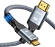 Кабель Highwings miniHDMI to HDMI 2.0 4K@60Hz Bi-Directional 4.5м сірий - зображення 1