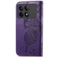 Чохол-книжка з малюнком UniCase Butterfly Pattern для Xiaomi Poco X6 Pro - Dark Purple - зображення 5