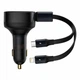 Автомобильное зарядное устройство Baseus Enjoyment Retractable 2-in-1 Car Charger C+L 30W Black (CGTX000001) - изображение 4