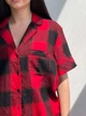Піжама Victoria's Secret (сорочка + шорти) жіноча фланелева XS червона - изображение 5