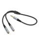 Кабель HOCO 2-in-1 3.5 headset audio adapter Cable UPA21 (male to 2female) |0.25M| черный - изображение 5