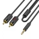 Кабель для аудиоустройств HOCO UPA28 double lotus RCA 1.5 м Black - изображение 2