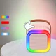 Акумуляторна колонка з 2-ма караоке мікрофонами Winso K12 Комплект з RGB підсвічуванням 10W Рожева - зображення 5