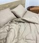 Комплект постельного белья страйп сатин турецкий Люсіль полуторный наволочка 70*70см лате - изображение 2