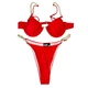 Бразильський бікіні Eleve fashion "Beach Bliss" червоний XL - зображення 2