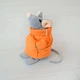 М'яка іграшка Kidsqo Мишеня Сніффі 15cм сірий з помаранчевим (KD175) - зображення 1