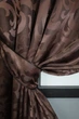 Комплект коротких штор VR-Textil Жаккард Вензель №092ш Коричневый 130х170 см 2 шт (35-0018) - изображение 3