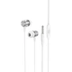 Навушники BOROFONE Platinum metal universal earphones with microphone BM75 |1.2m, Hi-Fi| сріблясті - зображення 1