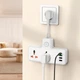 Удлинитель HOCO Reise 2-position expansion socket AC12A |3USB/Type-C, PD/QC, 30W/10A| белый - изображение 5
